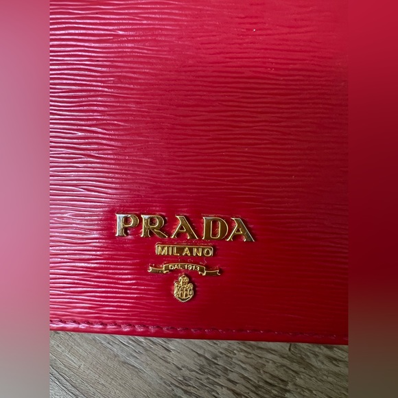 Prada Small Red Leather Wallet - Picture 2 of 6